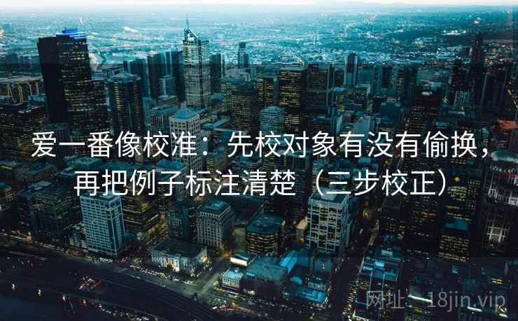 爱一番像校准:先校对象有没有偷换,再把例子标注清楚(三步校正) 第2张 爱一番像校准:先校对象有没有偷换,再把例子标注清楚(三步校正) 第2张